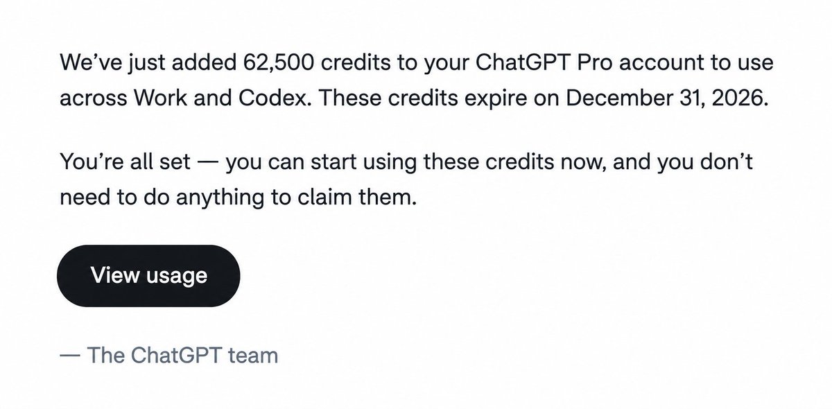 MehdiCade's tweet photo. 🚨 JUST GOT 62,500 CREDITS ADDED TO MY GPT ACCOUNT 💀

That’s 62.5K credits sitting in my account now.

Apparently that’s worth around $2,500 in usage. https://t.co/5IZhhLV1bY