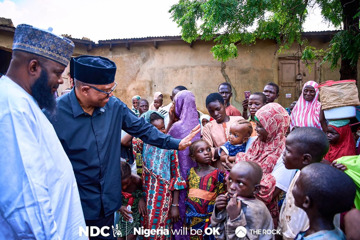 PeterObi's tweet photo. IN CONCLUSION OF MY VISIT TO SOKOTO STATE

Yesterday, 29th September, in continuation of my two-day visit to Sokoto State, I had extensive consultations and discussions with various groups from across the state on insecurity, out-of-school children, endemic poverty, youth unemployment, drug prevalence, and other issues affecting our people in this part of the country.

My final engagement was a visit to the Ramin Kura IDP Camp in Sokoto North LGA, within the Sokoto metropolis, which is currently housing over 1,000 internally displaced persons.

During my tour of the facility, I found it particularly distressing to see Nigerians crammed into makeshift shelters and thatched rooms, with some rooms housing as many as 10 persons. The camp also lacks adequate toilet facilities, a primary healthcare centre, and even a basic school for the children.

I have always insisted that as long as even one Nigerian lives in an IDP camp, we are all internally displaced. Therefore, the government of today must work assiduously to make the temporary accommodation for our dear citizens living in these camps comfortable, while ensuring that all the underlying security issues that created these conditions in the first place are resolved, to enable them to return to their ancestral homes.

This is my 12th visit to IDP camps across Nigeria, and, just like in the others, I am committing to continuously supporting these Nigerians for as long as it takes.

This is why I continue to say that the President’s and political office holders’ holidays must be within Nigeria, so that they can see first-hand the difficulties faced by these fellow Nigerians, whose vulnerability has been worsened by the failure of government to prioritise critical areas of development.

Let me seize this opportunity to again call on the government and the relevant agencies to immediately look into the plight of these citizens and address their pressing needs.

A New Nigeria is POssible and will be OK.