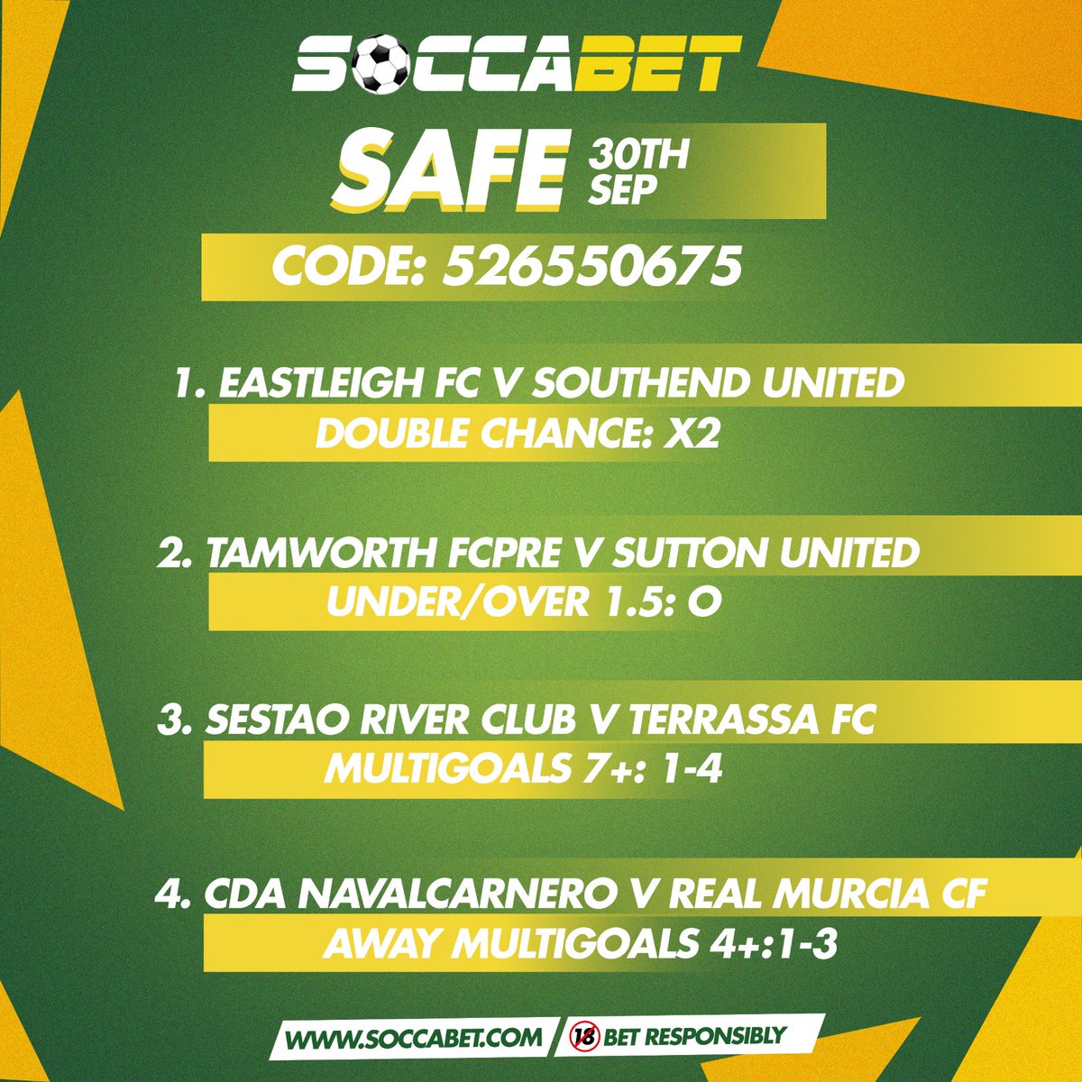 soccabet's tweet photo. Its midweek, let's make some cash. The day's predictions are ready and they look very good.... Choose between Safe, Favourites, Thriller and Other Sports predictions and bet responsibly on the soccabet app. #betwithsoccabet #betresponsibly🔞 https://t.co/e6X8BGWaZl