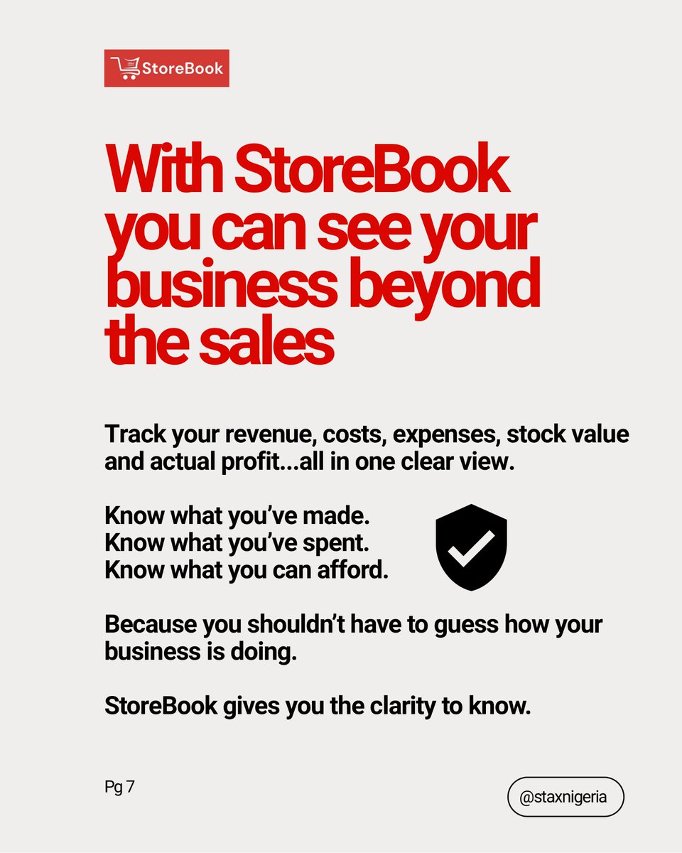 STAXNIGERIA's tweet photo. One of the easiest mistakes in business? Confusing revenue with profit.

₦500k in sales doesn’t mean ₦500k in your pocket.

👇Let's break it down for you,Swipe. https://t.co/MHeW1dD9tN
