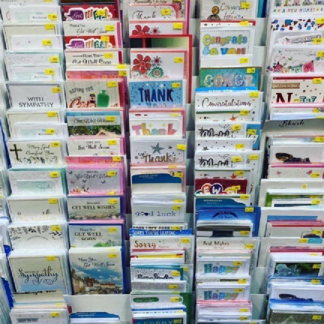 AquaDesignGroup's tweet photo. Selling cards for all occasions at #KingOf winner @TedsCards in @theSKmarket 😊 #ThankYou #Sympathy #Birthday #Anniversary #Stockport #PromoteStockport https://t.co/S0oOFxRFVp