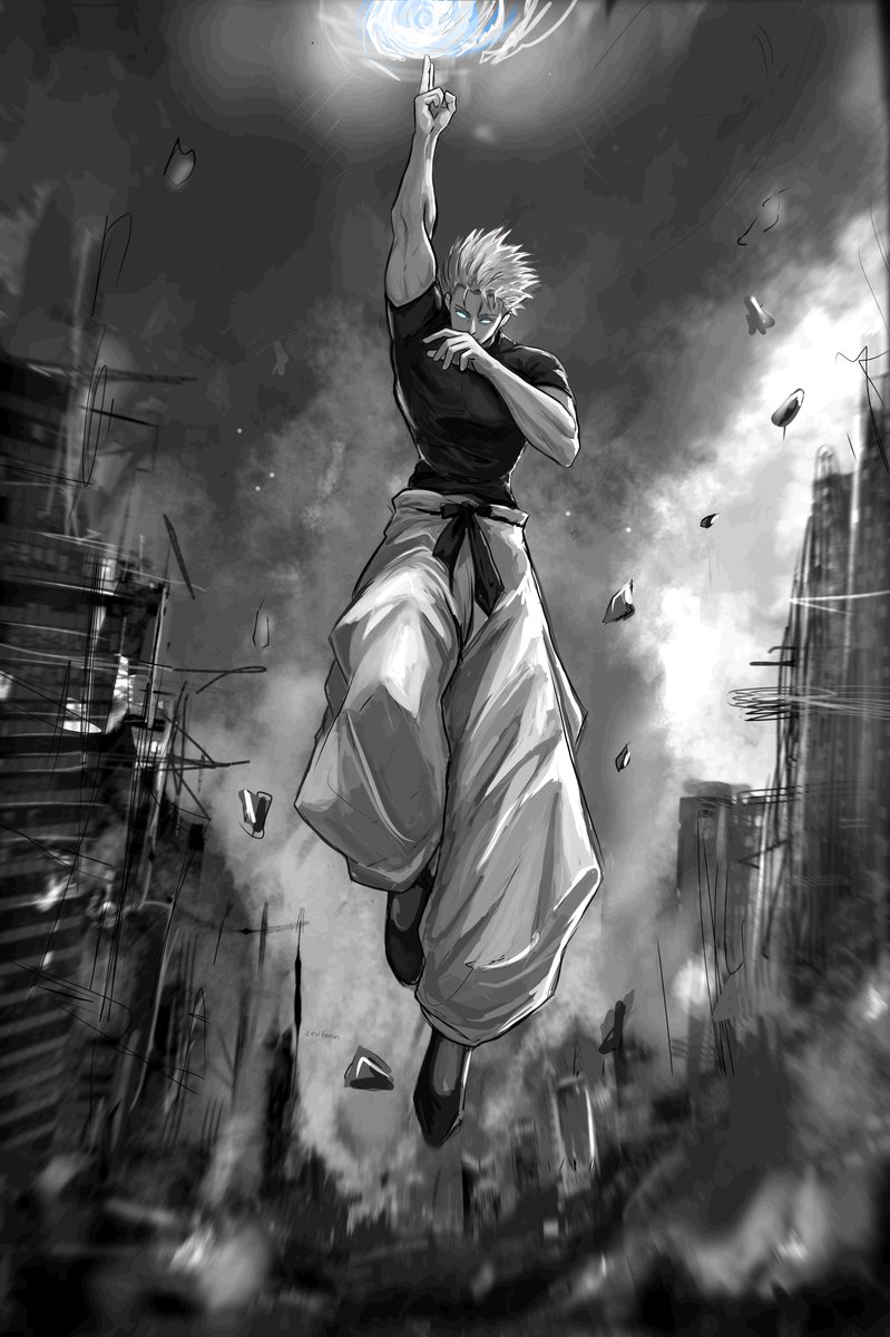 levitonin's tweet photo. B&amp;w version #gojo https://t.co/peDpvf8fAz