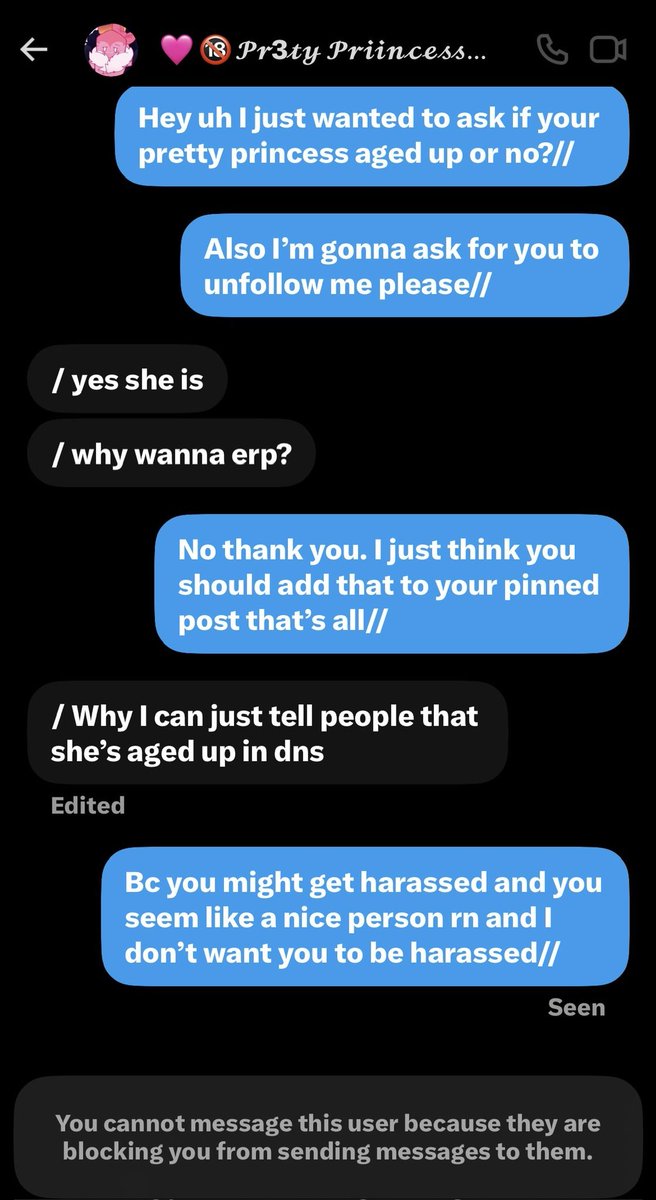 darkheartisaac's tweet photo. DO NOT INTERACT WITH THIS PERSON. I really hate to do this, but it disgusts me when stuff like this happens. People need to learn how to respect boundaries. I’ve stated I don’t engage in taboo stuff, this person does prosaken stuff. https://t.co/Gg0BApZ7pc