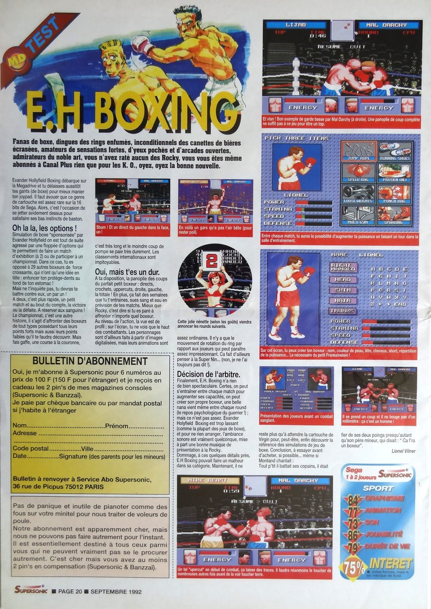 AllmightoFranky's tweet photo. On continue avec le "courrier des lecteurs",et du test encore! #BullsVsLakers et #EvanderHolyfield's Boxing!Puis de la #MasterSystem avec les tests de #MsPacMan et #BackToTheFuture3! 4/6 https://t.co/RkpPt5B9bB