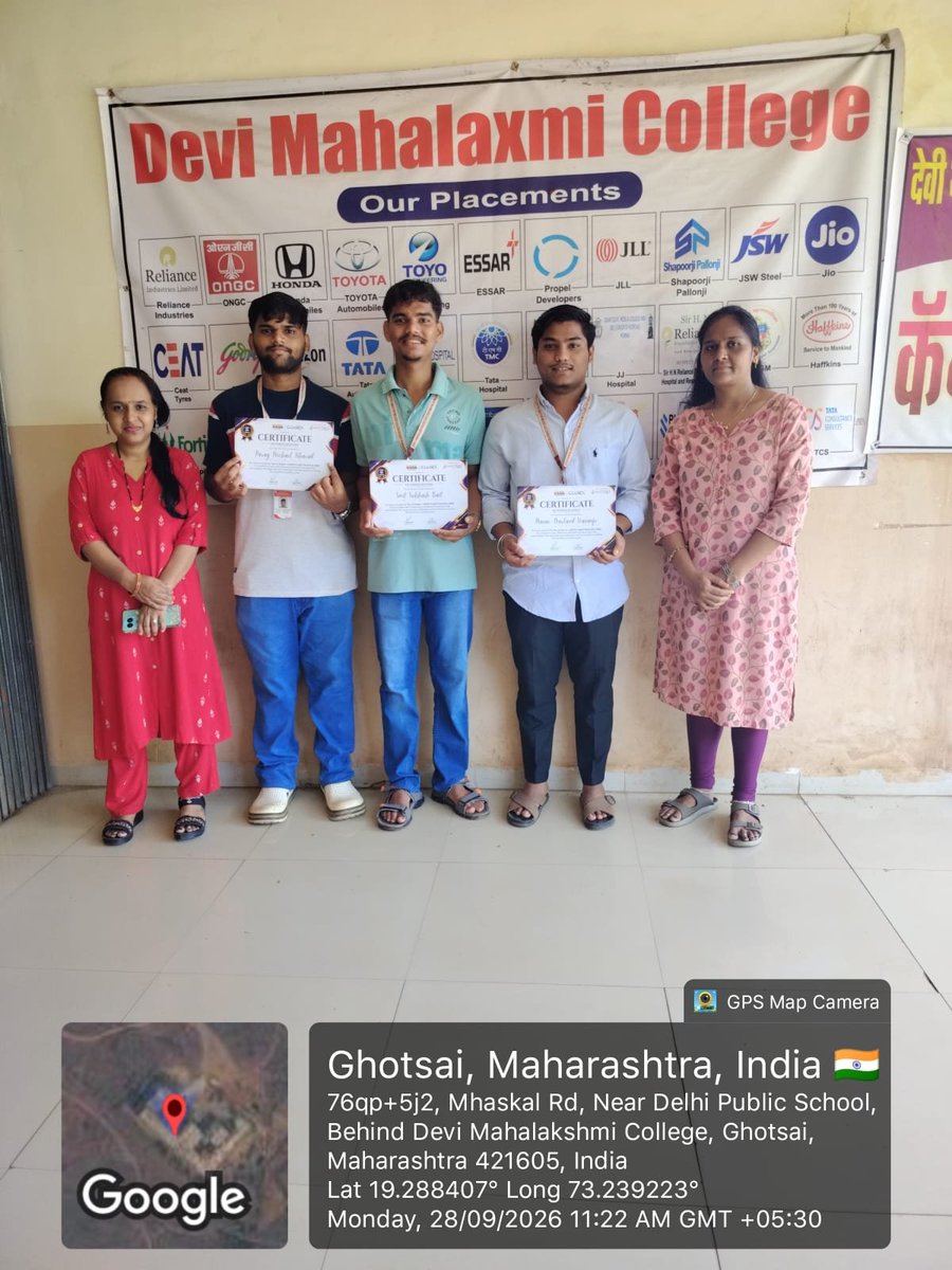 DMCETTitwala's tweet photo. π Proud Moment for DMCOET! π
Congratulations to Team Quantum Coders from Computer & AIML for securing TOP 45 among 1000 teams at MUSA Codex 2026! ππ»
π Proud of your innovation, teamwork & dedication!
Congratulations Team! ππ
#DMCOET #QuantumCoders #MUSACodex2026 #Top45 https://t.co/L2b4vwr2HJ