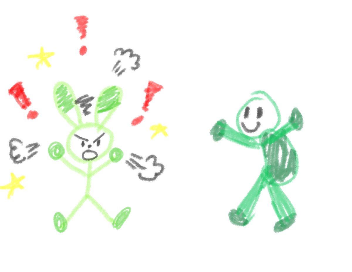 Major2xswitch's tweet photo. Art Therapy Hoppy Entry 1

Crafty: You look angry in this picture, Hoppy.  

Hoppy: This is how I feel when Terry is around! He moves slow, he talks slow, and he drives me crazy! https://t.co/Re2t4QWkA8