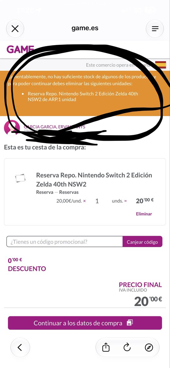Ervin997's tweet photo. @VideojuegosGAME @jorge71639645 increíble me ha vuelto a pasar jajajajaja Game de mal a peor https://t.co/36uvTyJLLe