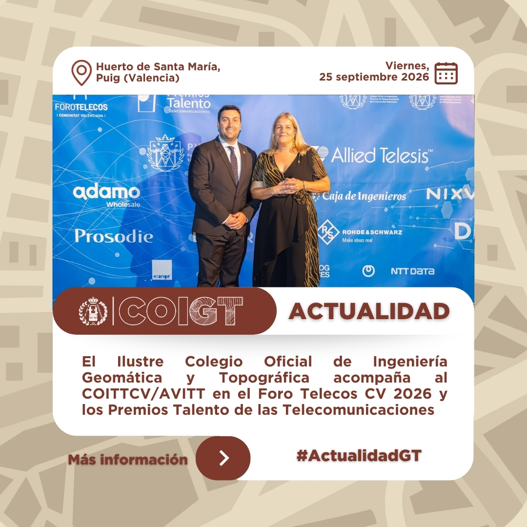 CoigtCVRM's tweet photo. 📡🤝 El #COIGT estuvo presente en el Foro Telecos CV 2026, organizado por @itelecos
El presidente Carlos Puig Mengual representó al Colegio en una nueva cita para reforzar la colaboración entre ingeniería, tecnología y #Geomática 🌍🛰️
🔗 https://t.co/qx1ZLTwkyl
#COITTCV #AVITT https://t.co/RXTkiugHPV