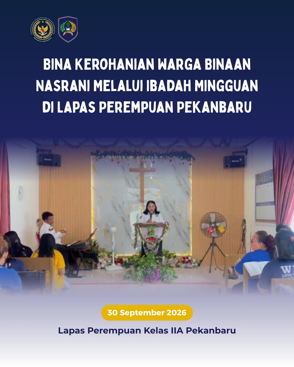 LppPku's tweet photo. Bina Kerohanian Warga Binaan Nasrani Melalui Ibadah Mingguan di Lapas Perempuan Pekanbaru✨ https://t.co/KEfEiG4LZ9