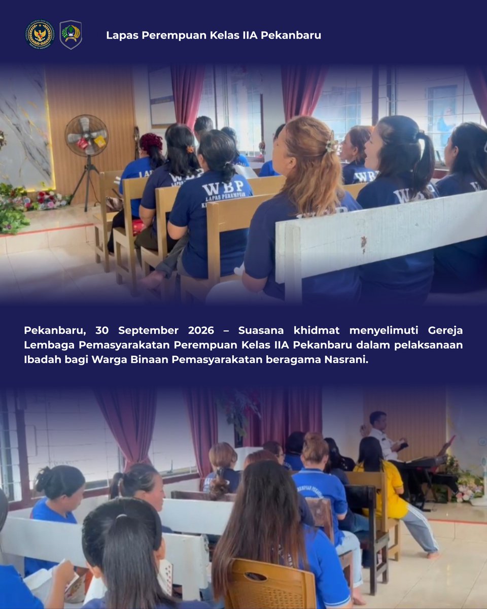 LppPku's tweet photo. Bina Kerohanian Warga Binaan Nasrani Melalui Ibadah Mingguan di Lapas Perempuan Pekanbaru✨ https://t.co/KEfEiG4LZ9