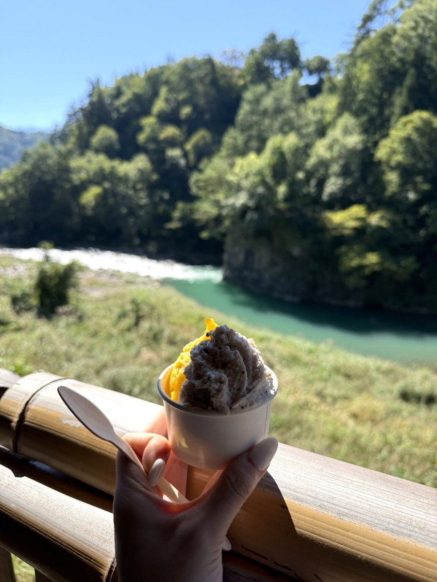 hayase_aya's tweet photo. ずっと行きたいって言ってた念願の白川郷に行ってきた〜！

地域の方がすごくお優しくて、ご飯も美味しくて、景色も絶景で、想像通り最高だった🥰 https://t.co/CHp6KU0Kf9