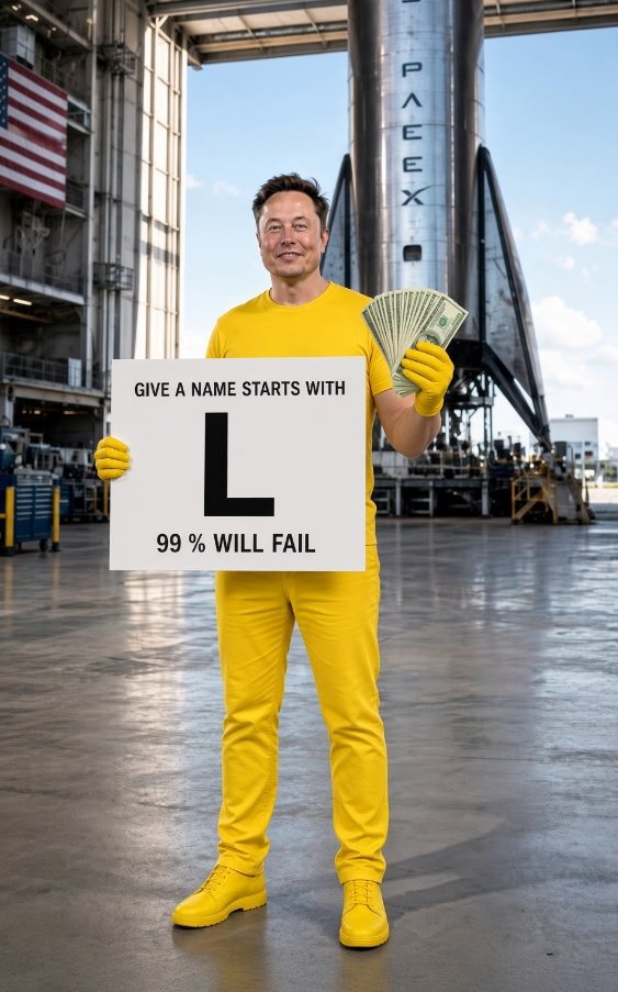rocketMan47ay's tweet photo. Name Challenge! Can you name someone whose name starts with L? 🔥
    $3,000 prize — 90% will fail! 🚀 https://t.co/tcdQ6JrC6w