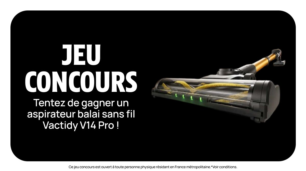 Darty_Officiel's tweet photo. #JeuConcours 🎉 Tentez de remporter un aspirateur balai sans fil Vactidy V14 Pro !

🎁 Pour participer :
❤️ + 💬 + 🔁
✅ Follow @Darty_Officiel

📅 TAS le 16/10
🏆 1 gagnant
🍀Bonne chance !

En savoir plus sur le produit 👉 https://t.co/QOGBlghqUK https://t.co/2gHsWLm9q6