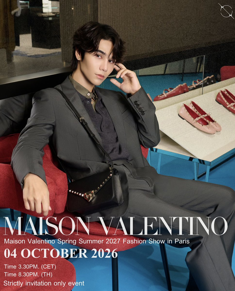 studio_onsaturn's tweet photo. • Maison Valentino Spring Summer 2027 Fasion Show •

Friday, October 4th.
3.30PM (CET)
8.30PM (TH)
Location: Paris, France 
Strictly invitation only event.

#VALENTINOGARAVANI
#valentino 
#jeffsatur https://t.co/52ZKxt9zc9