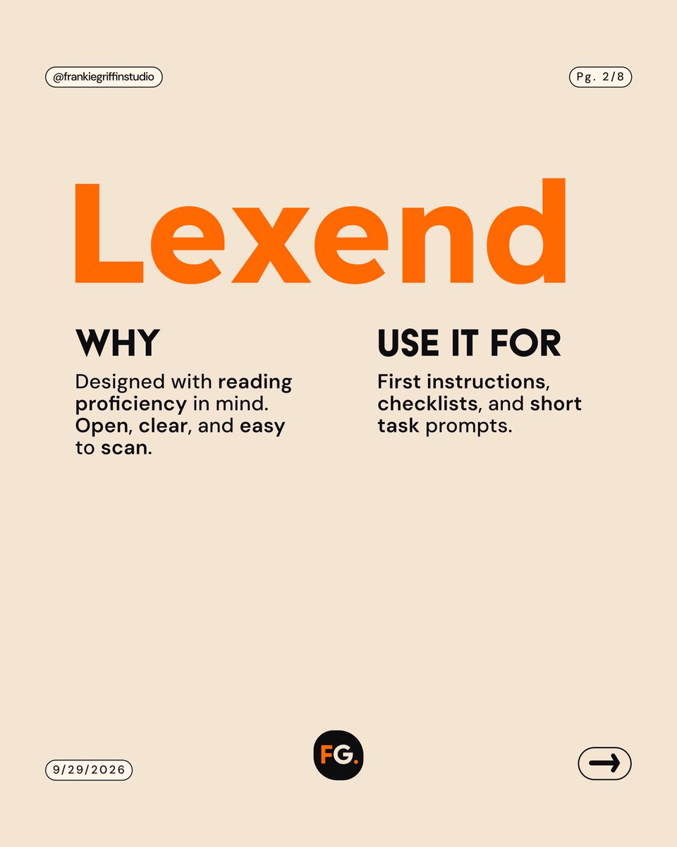 FrankieGStudio's tweet photo. 1/2 Planning your next resource or lesson design?
Here are 7 Google Fonts I’d actually use!
#LearningDesign #Typography https://t.co/TP6Q3P1mrU