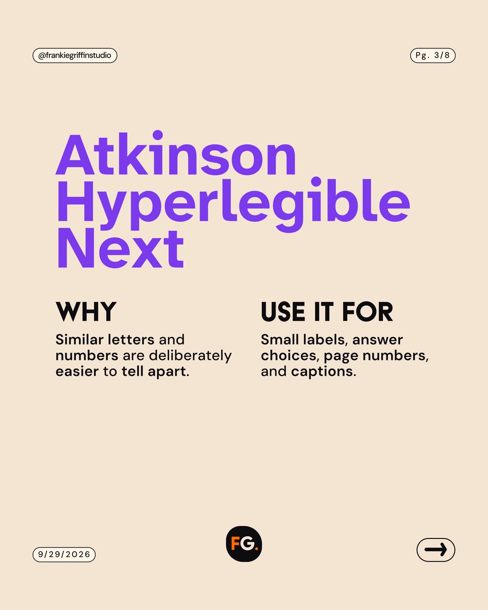 FrankieGStudio's tweet photo. 1/2 Planning your next resource or lesson design?
Here are 7 Google Fonts I’d actually use!
#LearningDesign #Typography https://t.co/TP6Q3P1mrU