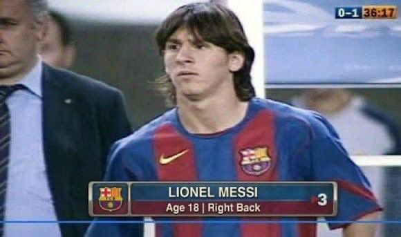 barca_supremacy's tweet photo. Ronaldo fans are claiming he was a midfielder… do they even know Messi started as a right back? 😂 https://t.co/wOj2CGVHci