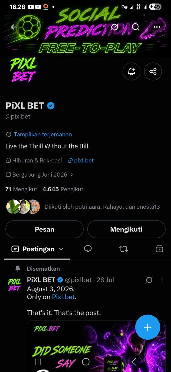 heriyyay's tweet photo. @CryptBrice @pixlbet https://t.co/X3NcO2aSve