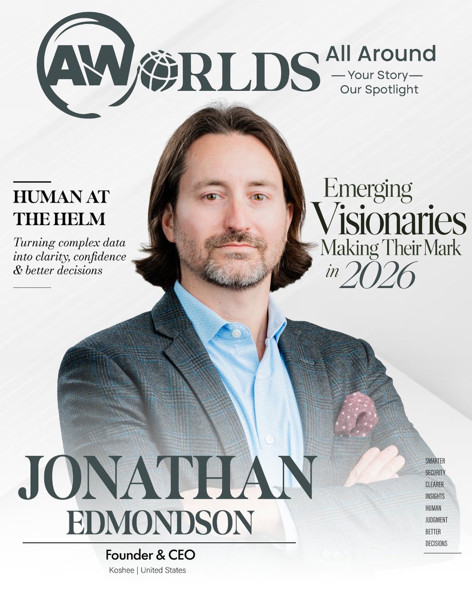 all_aroundworld's tweet photo. Jonathan Edmondson - Emerging Visionaries Making Their Mark in 2026
📷 Read the full feature:
https://t.co/45JGbcIPRu
#AllAroundWorlds #EmergingVisionaries #JonathanEdmondson #Koshee #ArtificialIntelligence #ComputerVision #TechnologyLeadership #SecurityTechnology https://t.co/7KuNTcwLvX