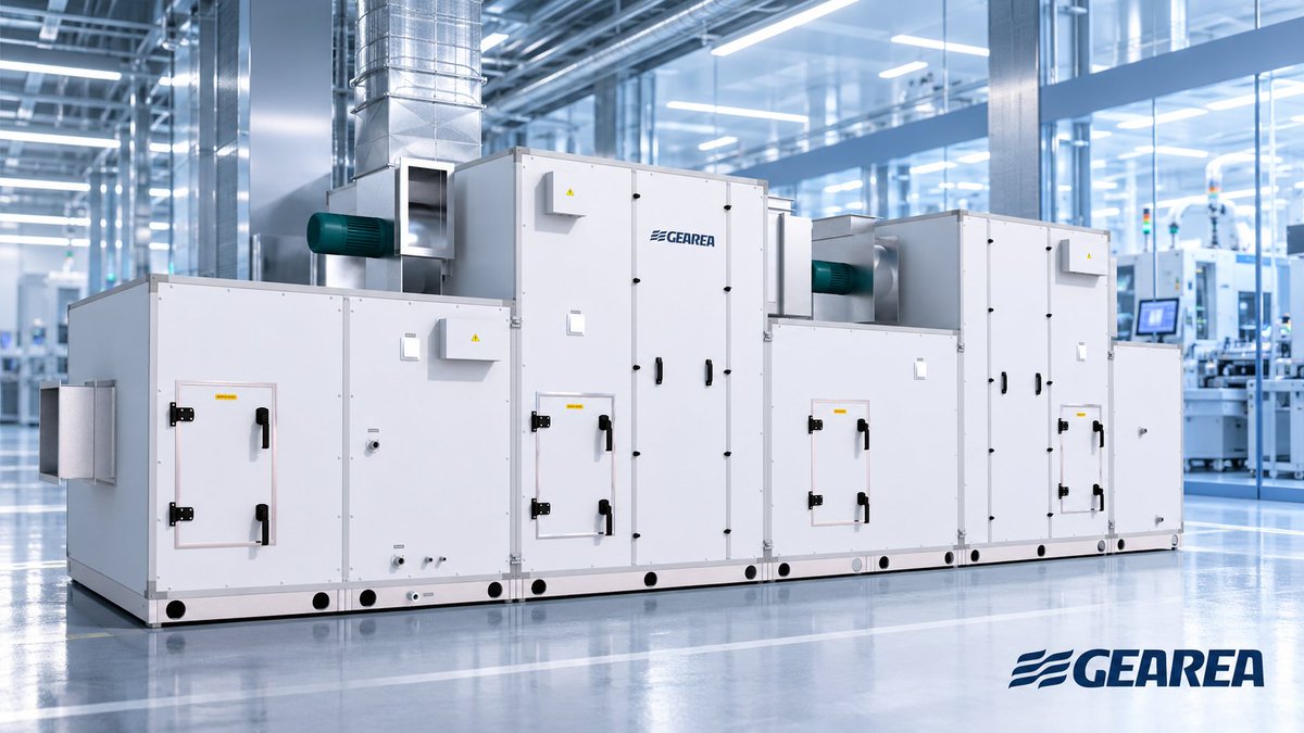 Gearea_Climate's tweet photo. Lithium battery dry rooms demand stable low-dew-point conditions.

Gearea’s heat-pump desiccant system recovers condenser heat for regeneration. In an actual project: < -46.5°C dew point and about 30.8% summer energy savings.

#LithiumBattery #DryRoom #HVAC #Dehumidification https://t.co/1C5MWCs4ue