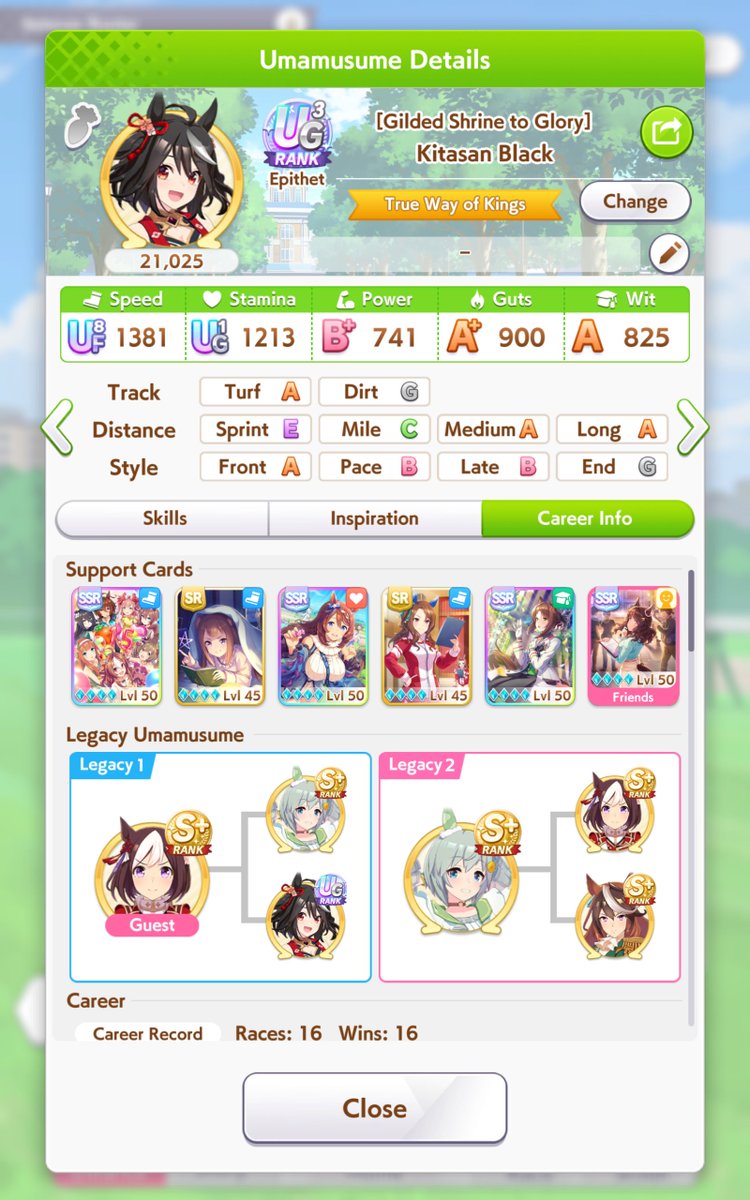Bouquetful's tweet photo. 💐 I want to ask about Uma Global for the next CM. Is this Kitasan good? I don't have any other Speed cards than the ones on the pic. Sorry, I have not played for a few months... (==") https://t.co/CYHT4g0zU9