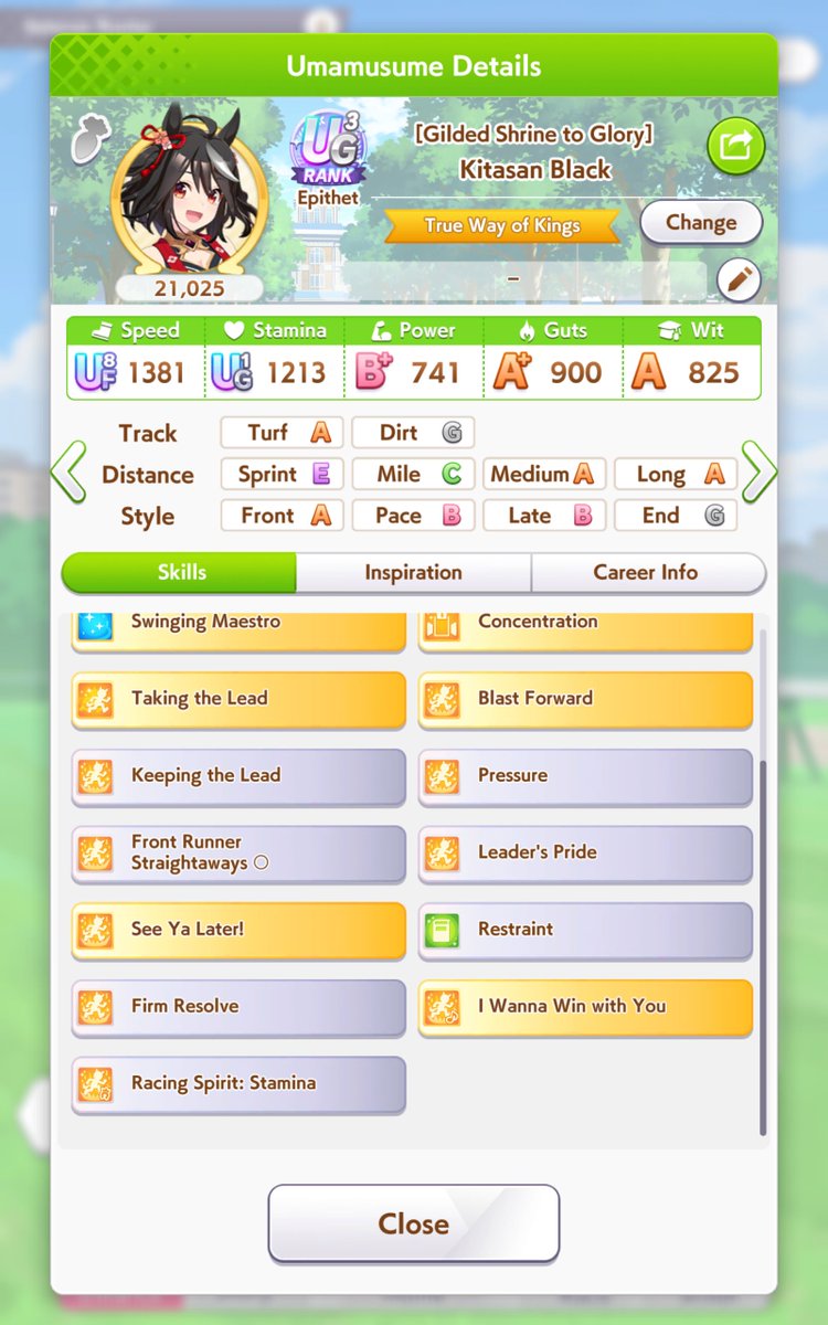 Bouquetful's tweet photo. 💐 I want to ask about Uma Global for the next CM. Is this Kitasan good? I don't have any other Speed cards than the ones on the pic. Sorry, I have not played for a few months... (==") https://t.co/CYHT4g0zU9