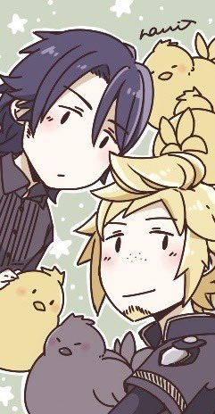 nami_ff15ty's tweet photo. ノクプロとひなチョコボわちゃわちゃ🐥 https://t.co/d6Hc4xOGa2