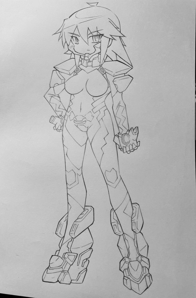 MJub1999's tweet photo. 昔描いた強化装備 https://t.co/MKlLVcm5AN