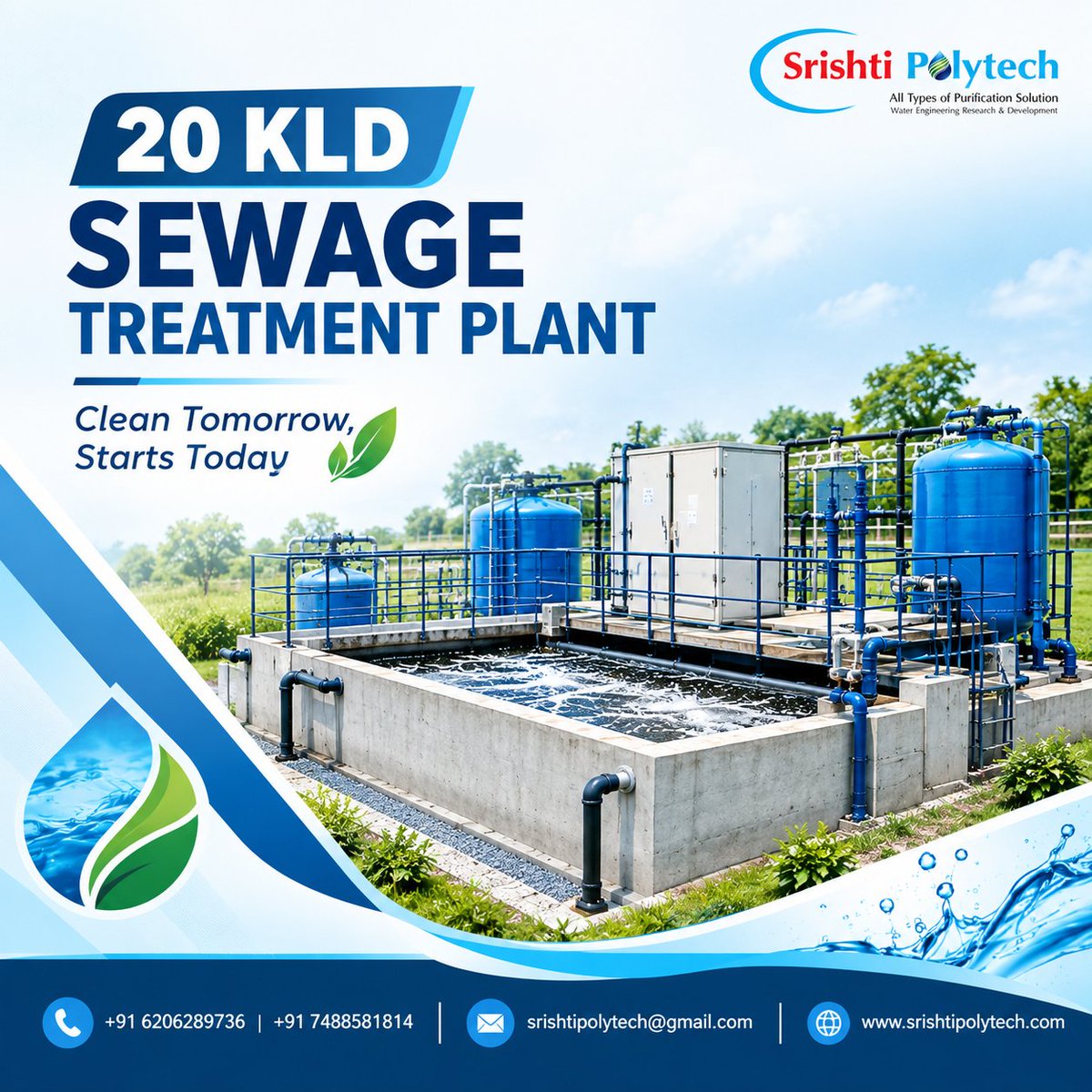 Srishtipoly's tweet photo. 20 KLD Sewage Treatment Plant — efficient wastewater treatment for domestic, commercial &amp; institutional applications.

#20KLDSTP #STP #SewageTreatment #WastewaterTreatment #SrishtiPolytech https://t.co/QDjf60tDrx