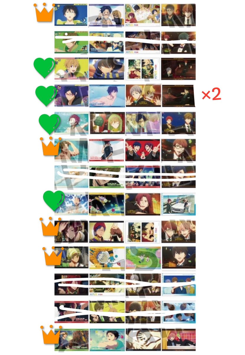 tomohina23's tweet photo. 【交換】Free！ブロマイドコレクション
EndingSeries

求：画像👑
譲：画像💚

セットでの交換希望です。
纏めての方優先。
郵送希望📮
お気軽にお声がけください。 https://t.co/Gxe0DtDBjs