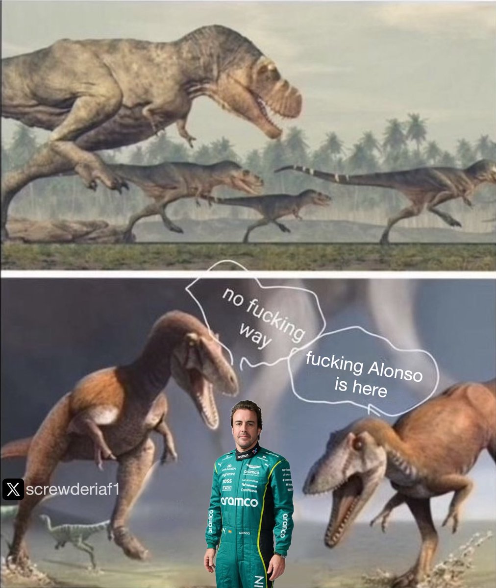 ScrewderiaF1's tweet photo. Dinosaurs returning in 2026 https://t.co/tFxuf9P8Kp
