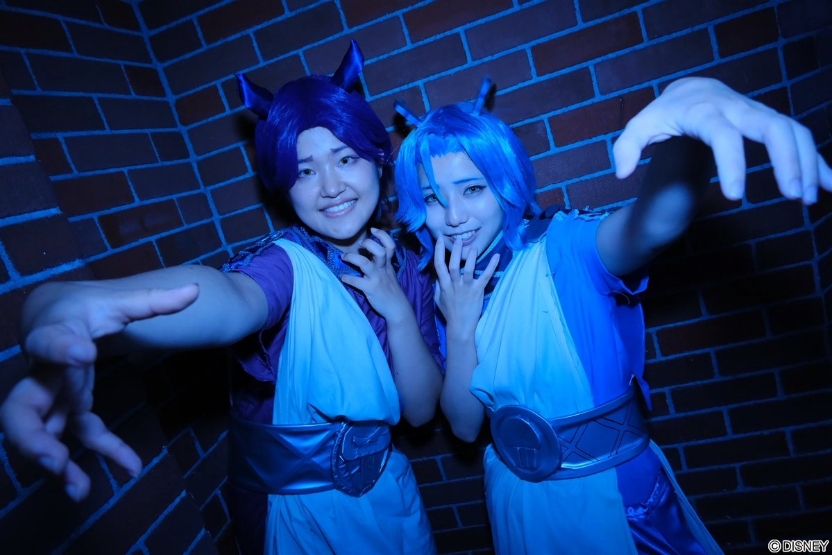 s___ui_00_1_8_'s tweet photo. ペインとパニックでした！ 💜💙

カメキャスさんが声をかけてくれて天才すぎるお写真を撮ってくれました😭

 #Dハロ仮装2026 https://t.co/Exq72Oq9WE