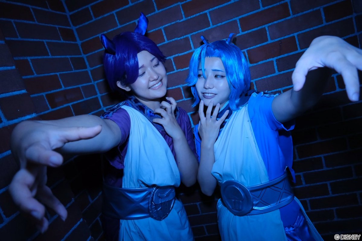 s___ui_00_1_8_'s tweet photo. ペインとパニックでした！ 💜💙

カメキャスさんが声をかけてくれて天才すぎるお写真を撮ってくれました😭

 #Dハロ仮装2026 https://t.co/Exq72Oq9WE