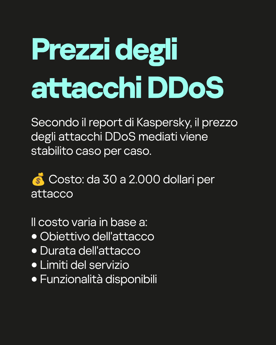 KasperskyLabIT's tweet photo. Nella sua nuova ricerca, gli esperti di Kaspersky Digital Footprint Intelligence (DFI) hanno analizzato come vengono offerti i servizi DDoS sul darknet, come vengono stabiliti i prezzi e commercializzati i diversi modelli di servizio, in che modo la concorrenza contribuisce a plasmare il mercato nel tempo e quali modelli comportamentali caratterizzano gli attori che offrono attacchi DDoS. 

Gli esperti hanno analizzato oltre 256.000 post relativi agli attacchi DDoS presenti nel dark web e nel deep web e hanno identificato 148 attori DDoS attivi almeno dal 2024.

Comunicato stampa: https://t.co/MZY6UStlzD

#digitalfootprintintelligence #dfi #ddos #cybersecurity
