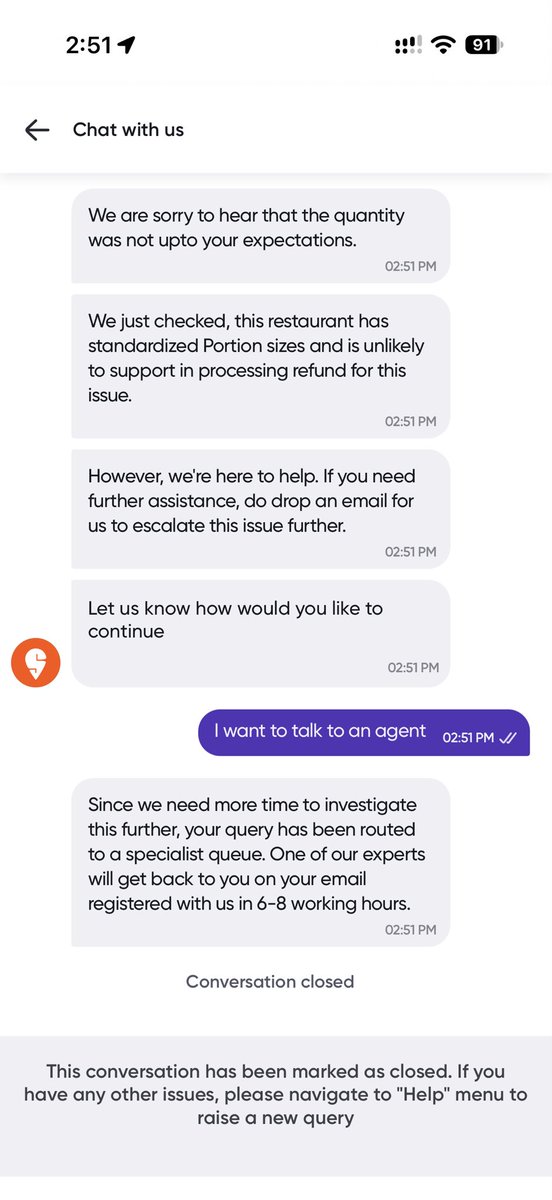 GauthamGauthams's tweet photo. Please resolve this issue immediately. If not, I will escalate the matter to the Consumer Court/Consumer Forum. @Swiggy @SwiggyCares https://t.co/HzqaNjIGuI