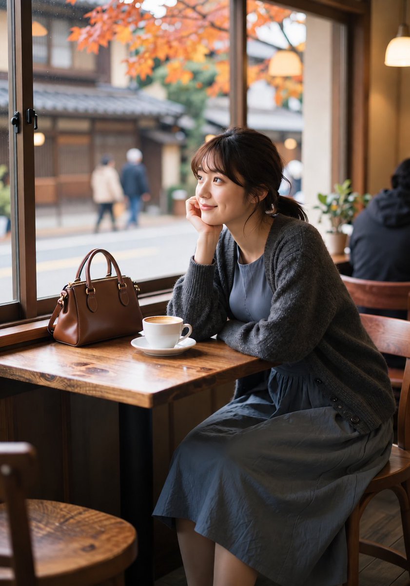 83mdkm's tweet photo. 秋の街を眺めながら、少しだけ寄り道。🍁☕
A little autumn detour, watching the town go by.
#AIPhotography #AIart #AutumnVibes #CoffeeTime #秋カフェ https://t.co/eiyZW3d7rt