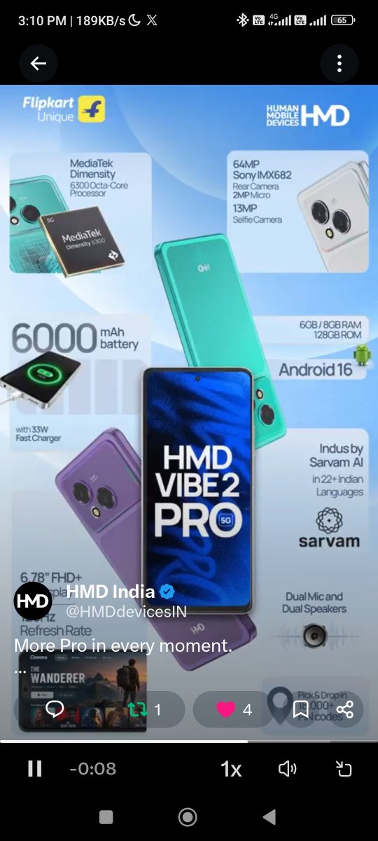 honestranju59's tweet photo. @HMDdevicesIN 😍😍

#HMD #HMDIndia #HMDPro #Vibe2Pro #Vibe #gottafeelit https://t.co/OEk8fgiyH1