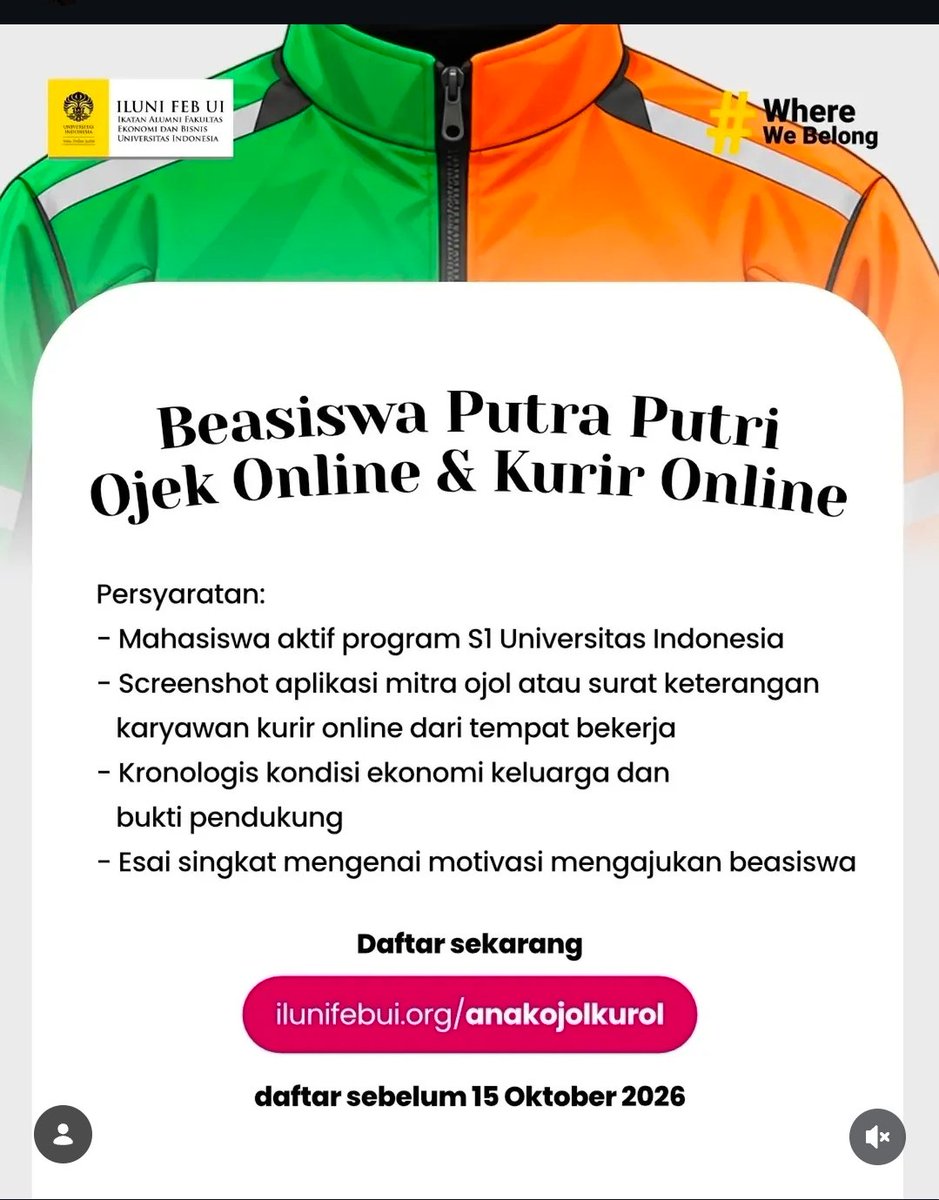 duc_of_nowhere's tweet photo. Buat putra-putri ojol &amp; kurir online yg jadi mhs S1 @univ_indonesia https://t.co/ZPiD0voGv5