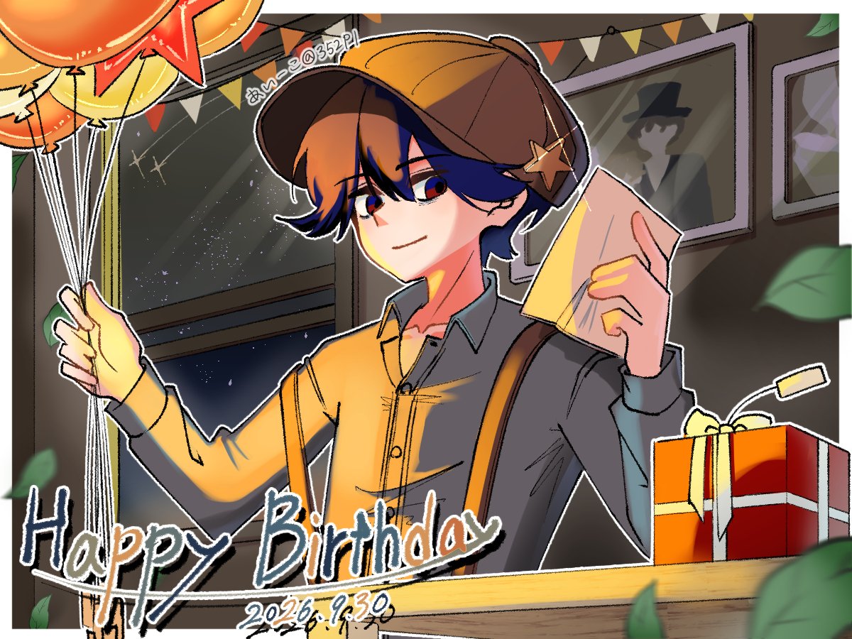352P1's tweet photo. #oc  #illustration 

✨🎁𝐇𝐚𝐩𝐩𝐲 𝐁𝐢𝐫𝐭𝐡𝐝𝐚𝐲🎂✨

「フッ……なんだよこれ。
ジョンのやつ、用意してやがったのか。」 https://t.co/s8aTx3M0K3
