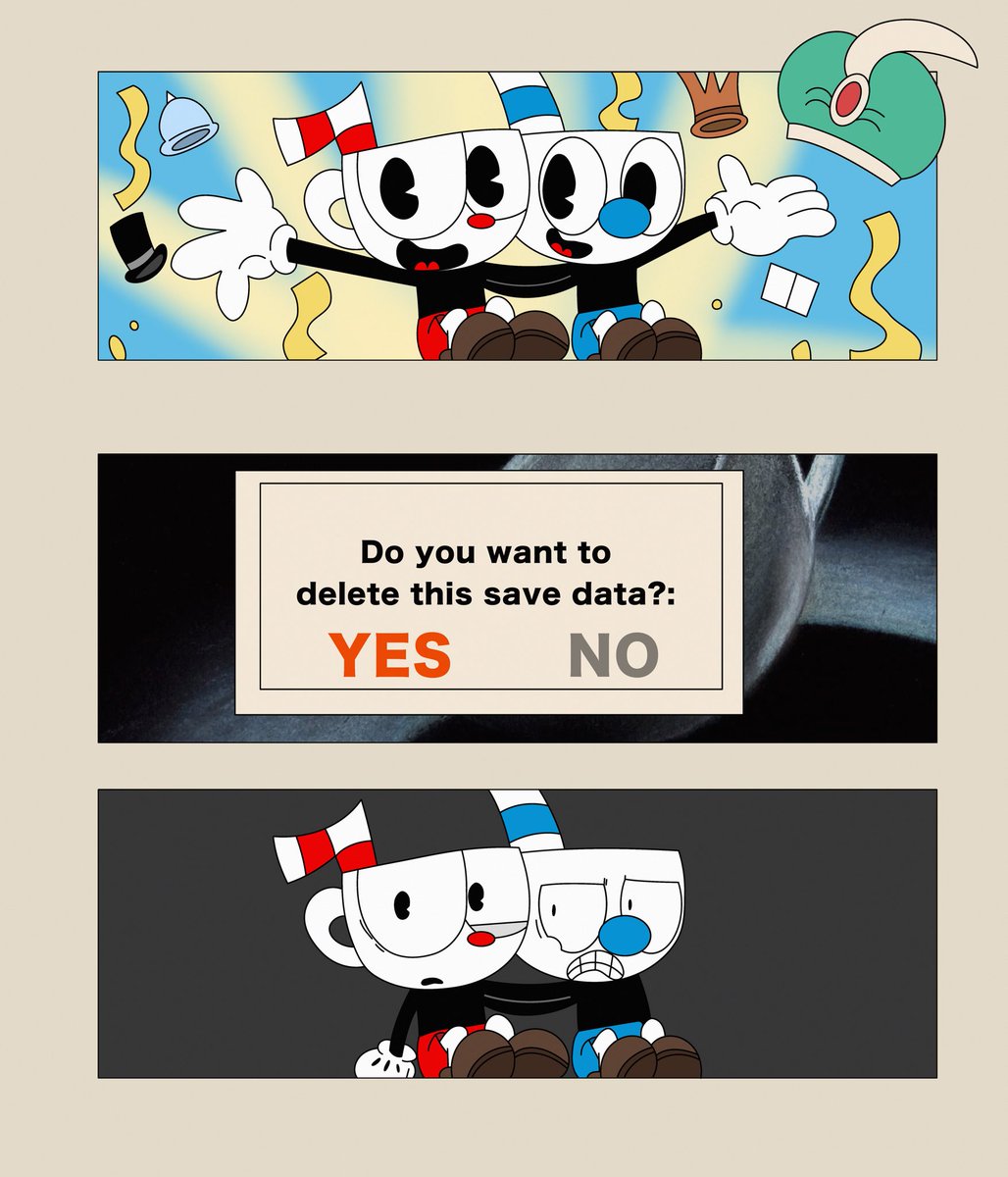 akuryoukawaii's tweet photo. もしかしてまた最初からやるつもり？
 #Cuphead https://t.co/rgV7N1mIsS