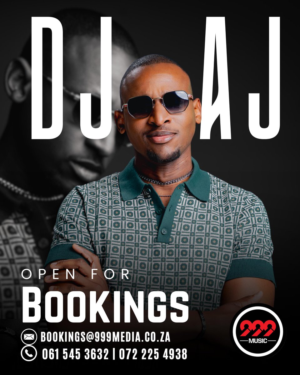 999MusicSA's tweet photo. READY TO TURN UP? AJ IS your guy
The music. The energy. The experience
Book DJ AJ
#ajmafokate #999Music #Bookings #New music https://t.co/TafKBjuBsD