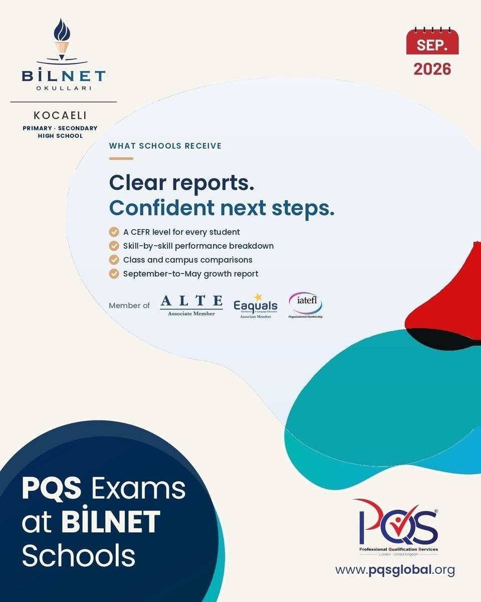 Fatihceylan1111's tweet photo. @PqsGlobal Four years of PQS at Bilnet Okulları Kocaeli — primary to high school, two sittings a year, a CEFR level for every learner. Year five starts this September.

https://t.co/Z1eerL5hCf
#BilnetKocaeli #KocaeliBilnet #PQSGlobal #CEFR #EnglishAssessment #Kocaeli https://t.co/pQ4mFHnZQR
