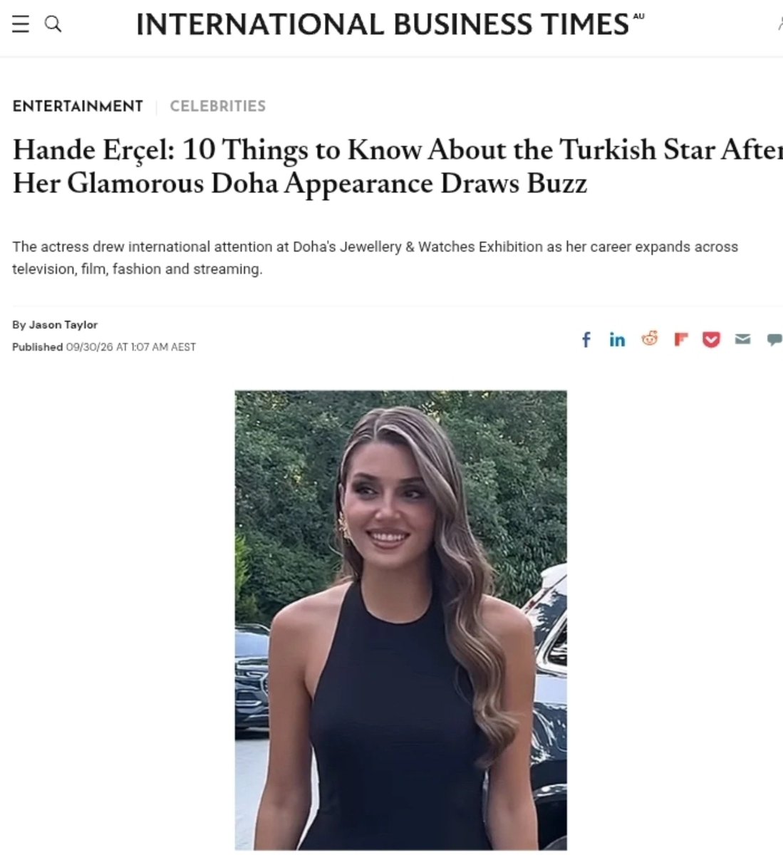 ercelfiles's tweet photo. Hande Erçel takes the spotlight in a new International Business Times feature following her appearance at the Doha Jewellery &amp; Watches Exhibition 2026, highlighting her growing presence across fashion, film, television and the international stage.❤️‍🔥✨️
https://t.co/f02hYhaae4 https://t.co/Vw0NL8g1Zl