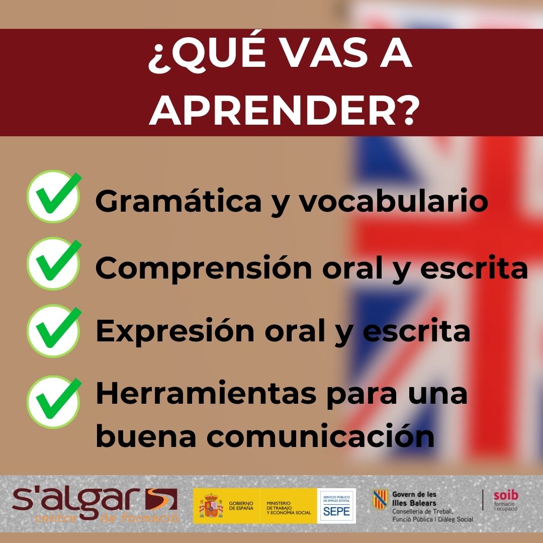 salgarformacio's tweet photo. Mejora tu nivel de inglés a partir del 14 de octubre en @salgarformacio #Inca
Curso financiado @soibgoib con la participación #SEPE
Si te interesa, entra en https://t.co/2KARNTX9Wq
☎️Llámanos 971 82 58 94
Plazas limitadas
#AprendeIdiomas #FormaciónSAlgar #Inca https://t.co/euweK9op8I