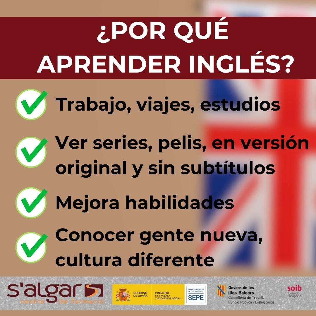 salgarformacio's tweet photo. Mejora tu nivel de inglés a partir del 14 de octubre en @salgarformacio #Inca
Curso financiado @soibgoib con la participación #SEPE
Si te interesa, entra en https://t.co/2KARNTX9Wq
☎️Llámanos 971 82 58 94
Plazas limitadas
#AprendeIdiomas #FormaciónSAlgar #Inca https://t.co/euweK9op8I