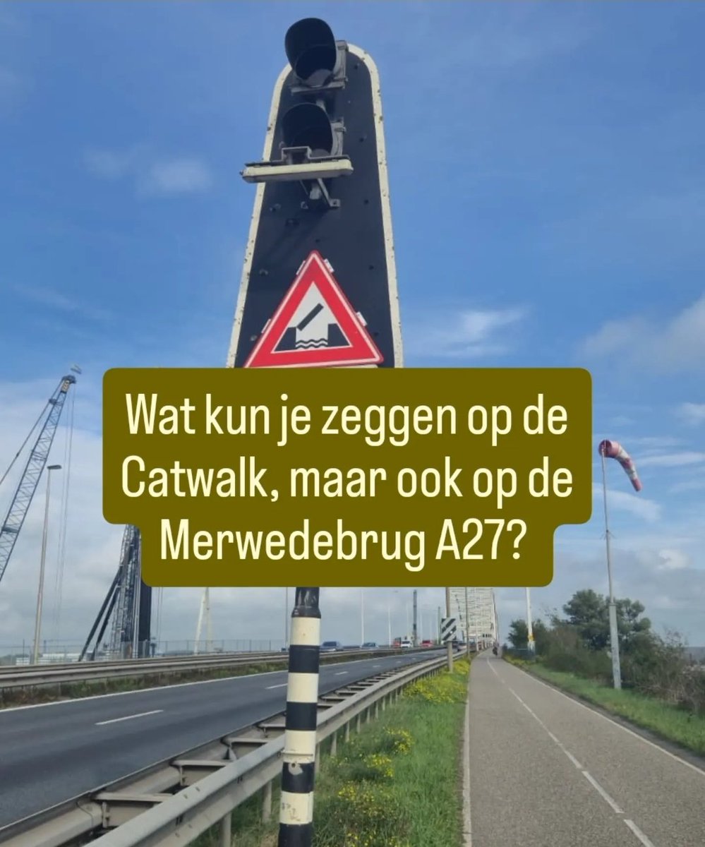 merwedebruga27's tweet photo. 🚶| Wat kun je zeggen op de Catwalk, maar ook op de Merwedebrug A27?
#dtv #catwalk #Merwedebrug #A27 https://t.co/Qf4mWYdtXe