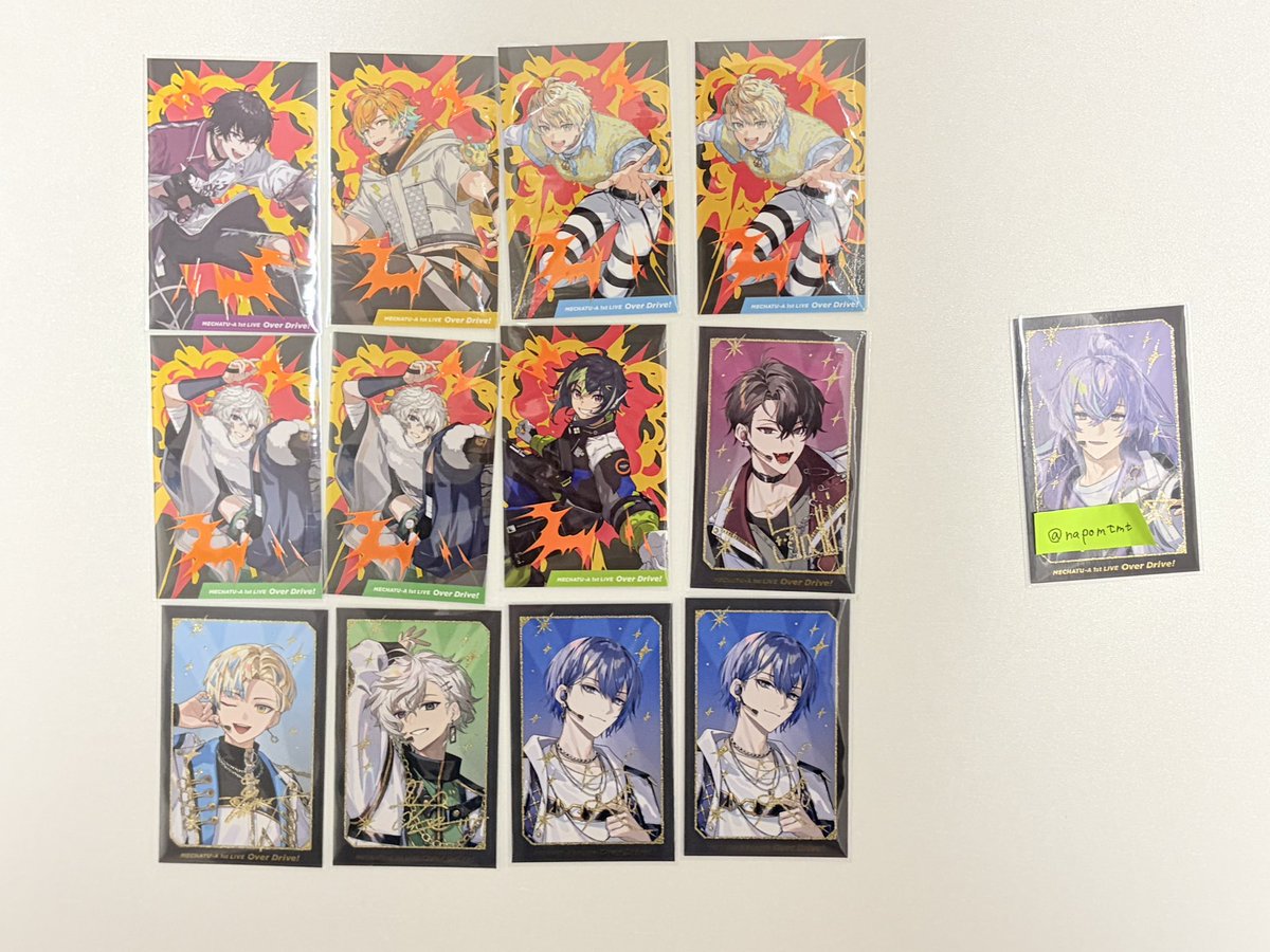 napomtmt's tweet photo. 【交換】にじさんじ MECHATU-A 1st LIVE Over Drive! チェキ風カード ランダムカード

譲)画像1枚目
求)画像2枚目♡のもの

同種同士の交換希望
郵送交換希望
まとめての方優先

お気軽にお声掛けください。 https://t.co/WTKhVLYdhb
