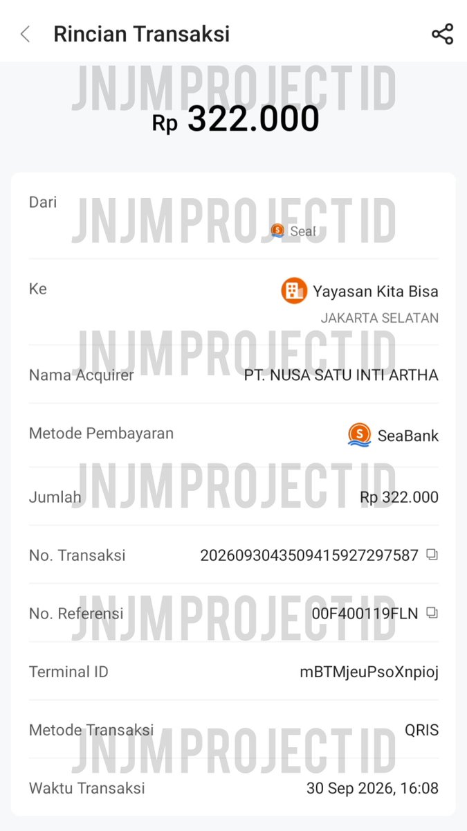 JNJMPROJECT_ID's tweet photo. 🧾 [PROOF] DONASI ATAS NAMA JNJM

Menindaklanjuti hasil voting alokasi sisa dana kategori Donasi Kemanusiaan & Bencana Alam, dana sebesar Rp966.000,- telah kami salurkan kepada Korban Gempa NTT, Korban Karhutla serta Satwa Terdampak Karhutla melalui platform Kitabisa yang digalang oleh Pawerful Voices (IG: pawerfulvoices).

Penyaluran kepada pihak terkait dilakukan berdasarkan rekomendasi dari respons form masukan yang telah dibuka sebelumnya.

Catatan:
Mengingat nominal donasi pada Kitabisa hanya bisa diisi dalam kelipatan ribuan, sisa dana Rp301,- yang seharusnya dialokasikan di kategori ini akan dipindahkan ke kategori lain.

Berikut kami lampirkan bukti transfer sebagai bentuk transparansi. Terima kasih banyak atas partisipasi dan dukungan kalian! ✨

#JNJM_ReflectionJKT
#JENO #JAEMIN
#DUALITY_IN_JAKARTA
#NCTJNJM_DUALITY