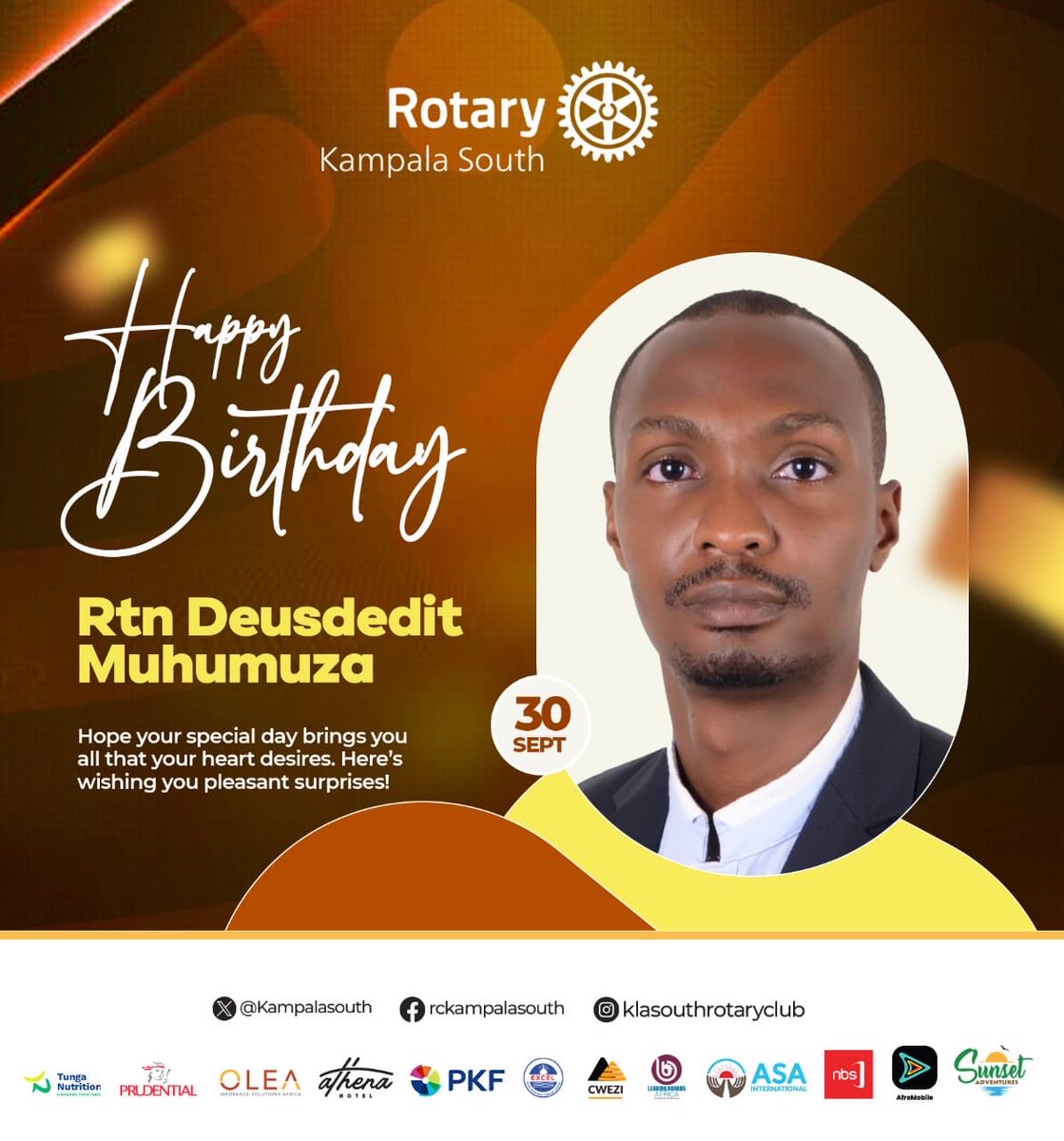 KampalaSouth's tweet photo. Today we celebrate you and we wish you nothing but good things..... 

A Happy Birthday to you Rtn. Deus. 🥂 https://t.co/wzOSIevkHV