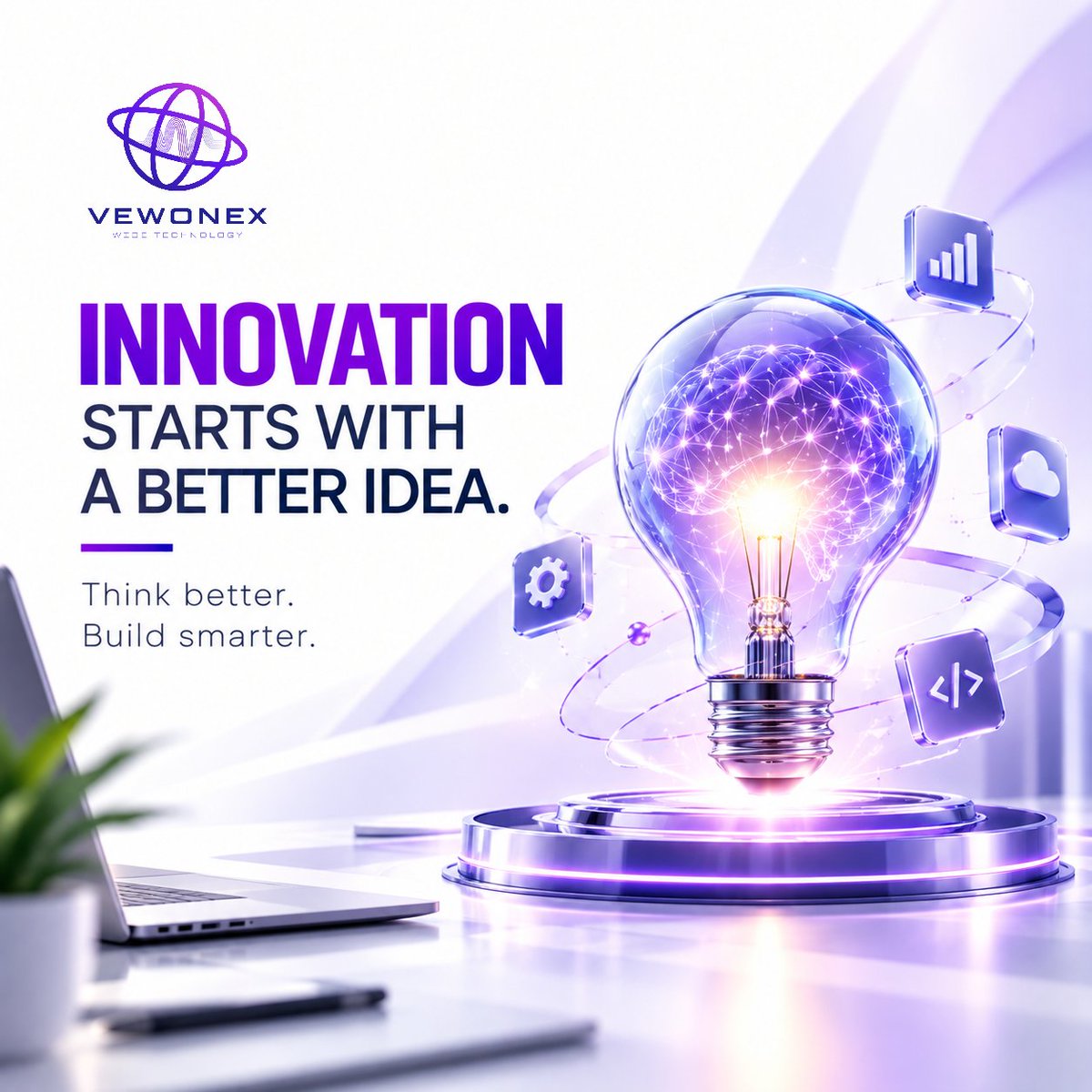 Vewonex's tweet photo. Great technology begins with ideas that solve real problems and create meaningful digital experiences.

At Vewonex, we turn those ideas into smart, scalable, and future-ready solutions.

💜 Think better. Build smarter.

#Vewonex #Innovation #DigitalSolutions #FutureReady https://t.co/B3ae6ycGqu